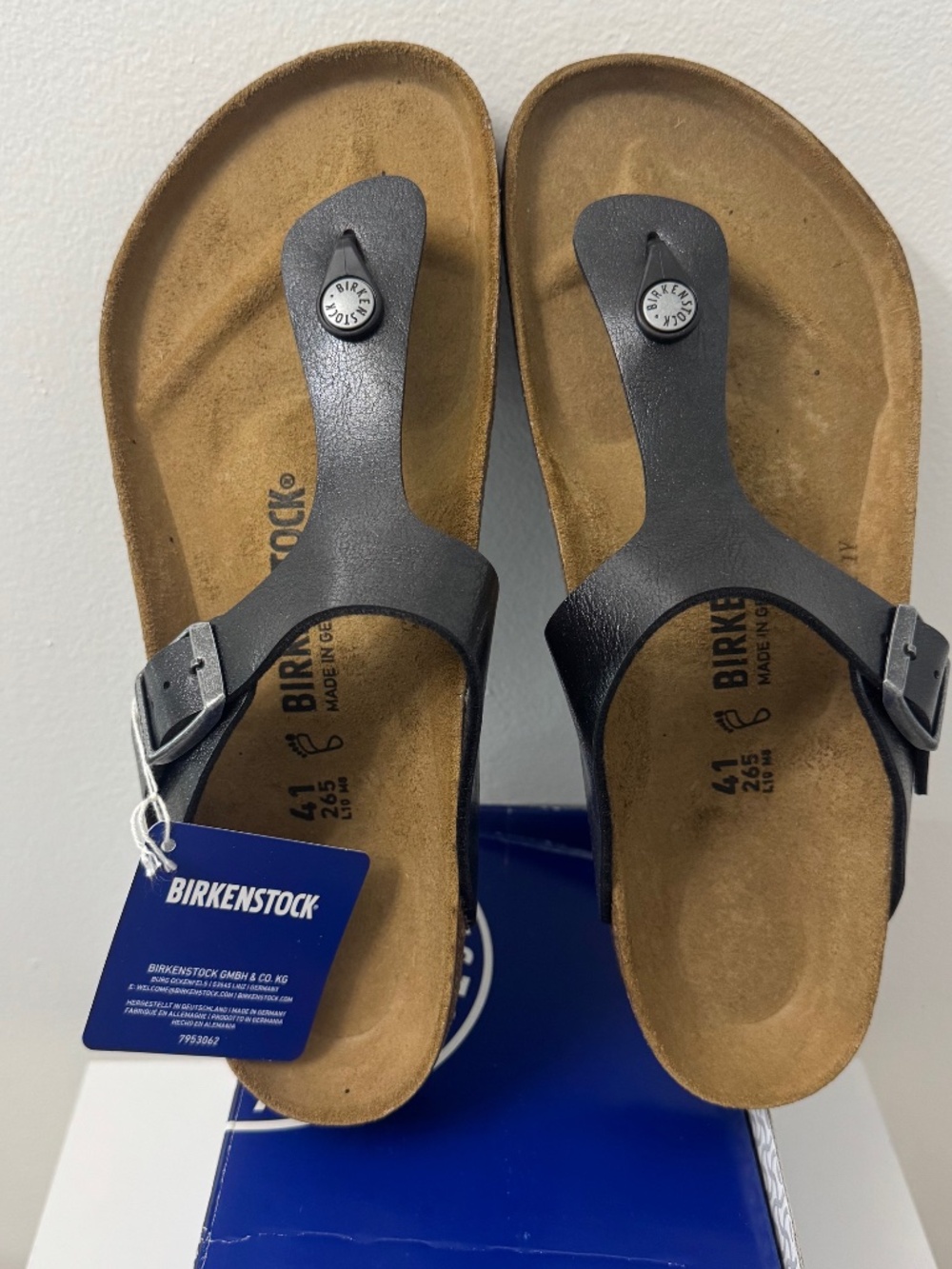 BIRKENSTOCK Gizeh Graceful Licorice Unisex Sandals Men 8 Women 10 NEW - Picture 4 of 11